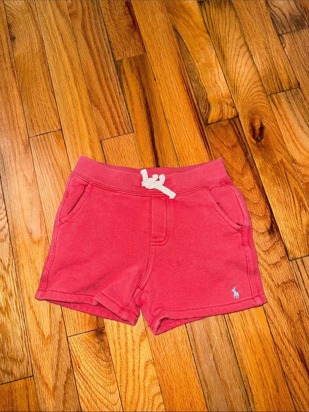 Ralph Lauren Girls Coral Drawstring Jersey Shorts